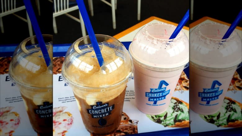 Culver's root beer float and shake