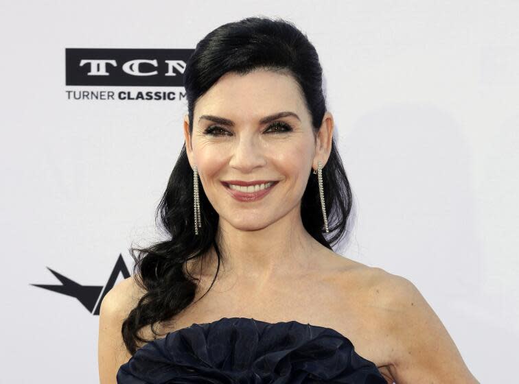 FILE - This June 7, 2018 file photo shows Julianna Margulies at the 46th AFI Life Achievement Award Honoring George Clooney in Los Angeles. Margulies stars in the upcoming limited series "The Hot Zone." (Photo by Willy Sanjuan/Invision/AP, File)