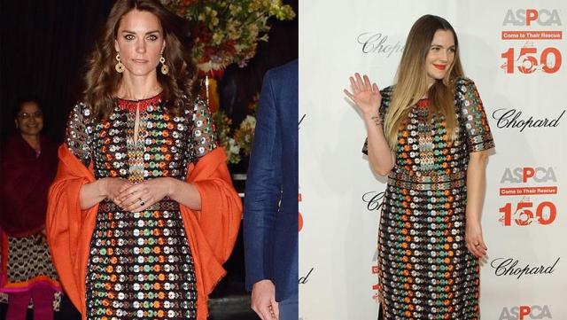 Kate Middleton and Drew Barrymore Wore the Same Tory Burch Dress on the  Same Day