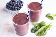 <p>Blueberry pancakes, anyone? This smoothie will make breakfast fans very happy, with the addition of oats for creaminess and body, plus oat milk and a touch of maple syrup.</p>