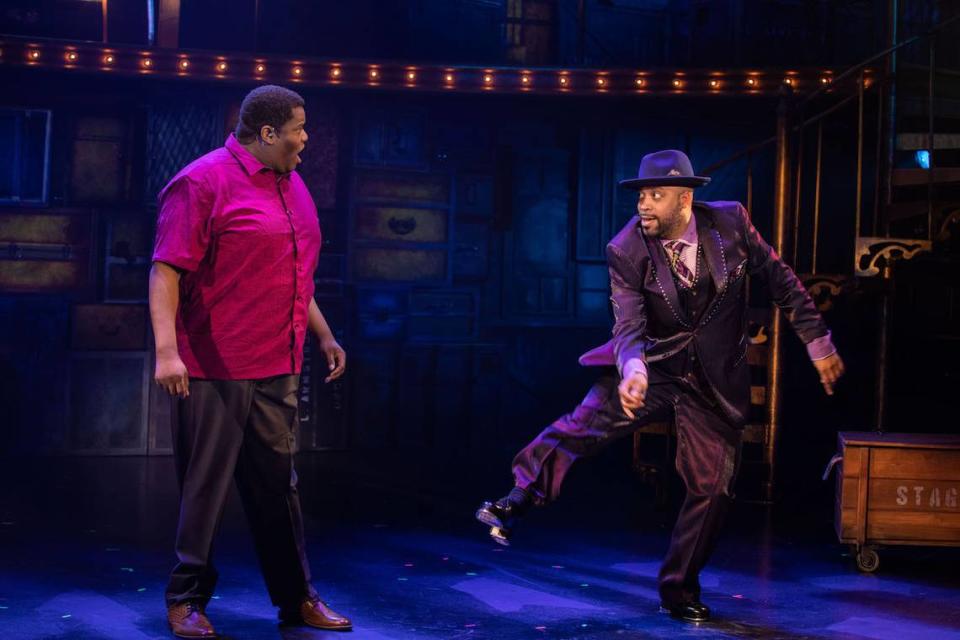 Juson Williams, left, as Louis Armstrong and Jason Holley as Lincoln Perry have a dance-off in ‘A Wonderful World.’