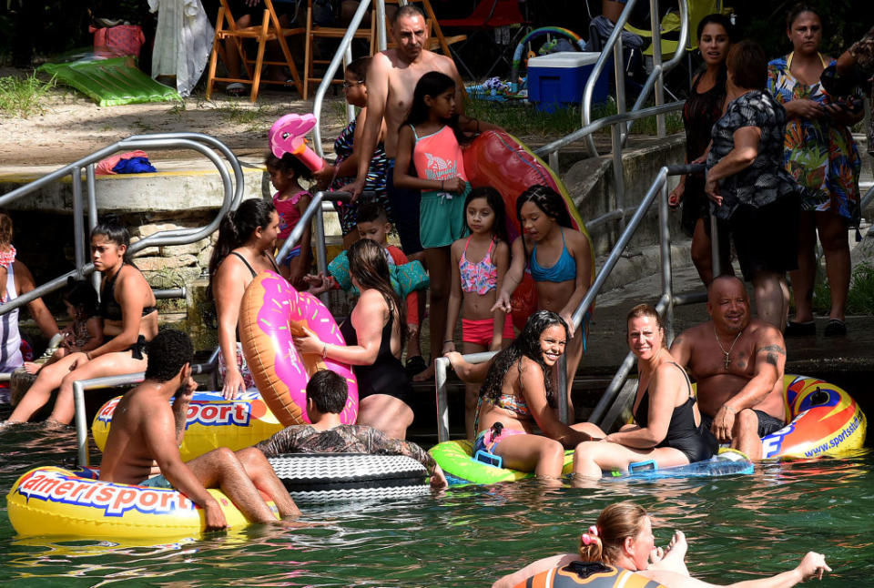 People cool off in the water on Labor Day at Wekiwa Springs in Florida. Source: Getty