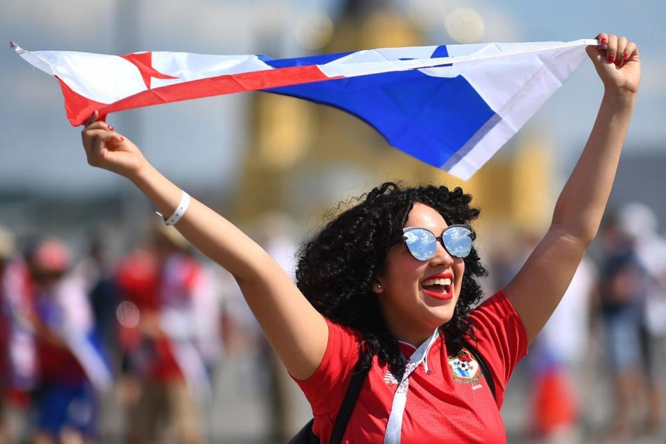 Panama fans arrived in high spirits even though their team faces being dumped out of the World Cup (AFP/Getty Images)