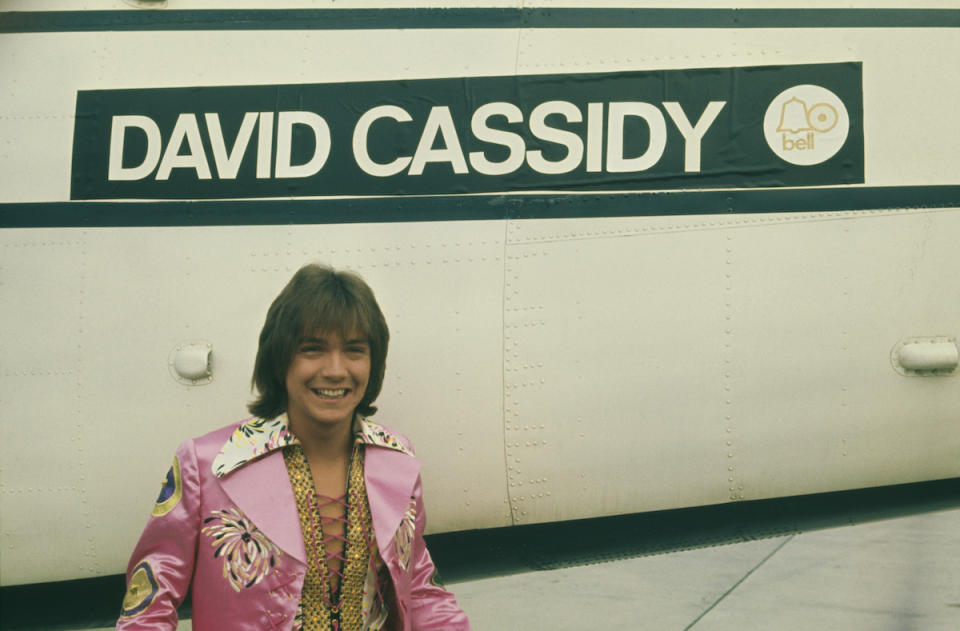 David Cassidy with his private plane, circa 1975