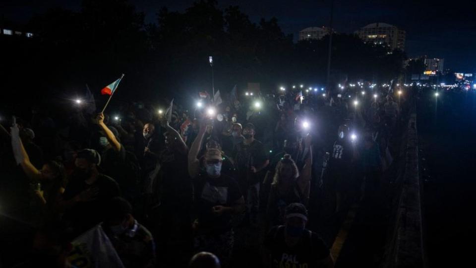 Protesta en contra de Luma Energy