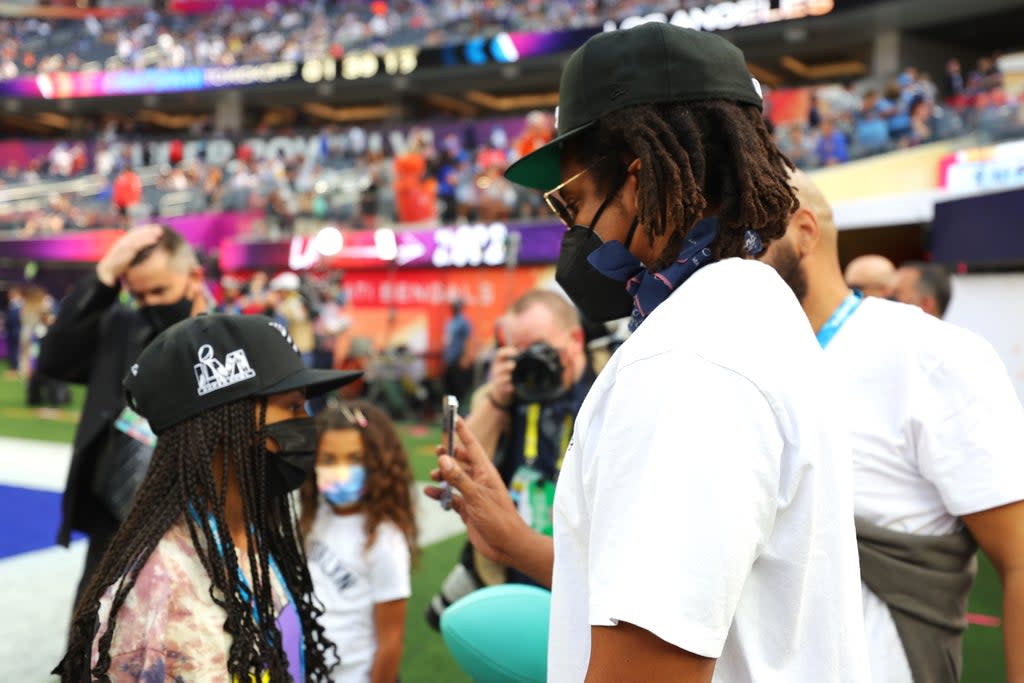 Blue Ivy and Jay Z attend Super Bowl together (Getty Images)