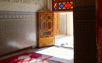 <p>Non-Muslims are not allowed to enter Zaouia Sidi Ahmed Tijani Mosque, but the beautiful architecture merits a peek inside the door as you walk by.</p>