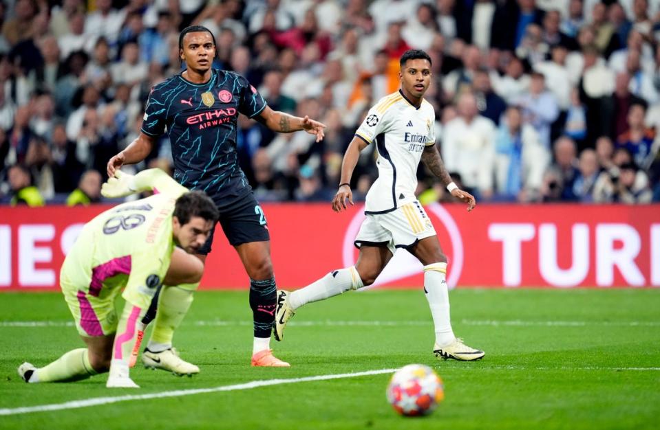 Rodrygo raced clear to punish City on the counterattack (PA)