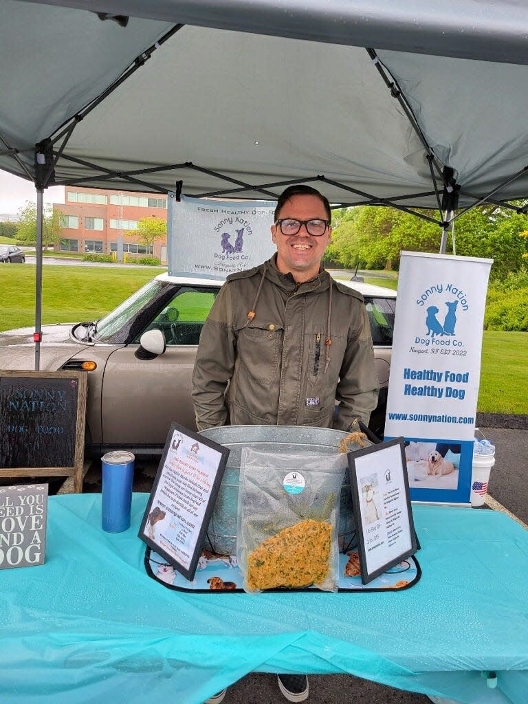 Sonny Nation owner Ricky Acain sets up shop at local farmers markets, like Aquidneck Growers Market.