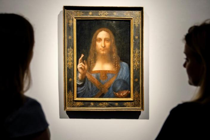 Salvator Mundi has not been seen in public since it was sold for a record 450 million dollars at Christie's in 2017 (AFP Photo/Tolga Akmen)