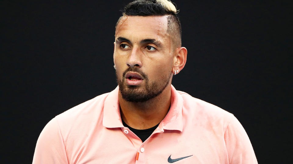 Nick Kyrgios, pictured here in action at the Australian Open in January.