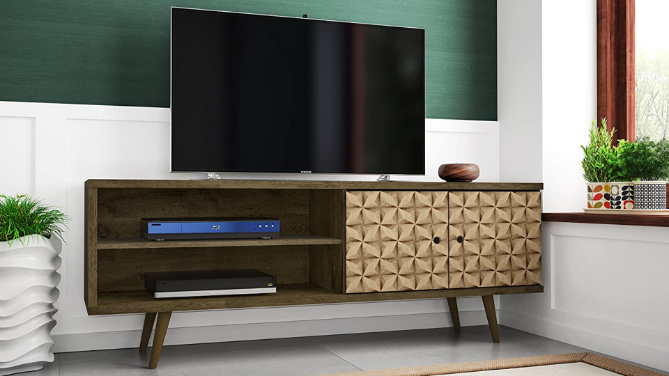 This is an appealing TV stand that makes its presence known.