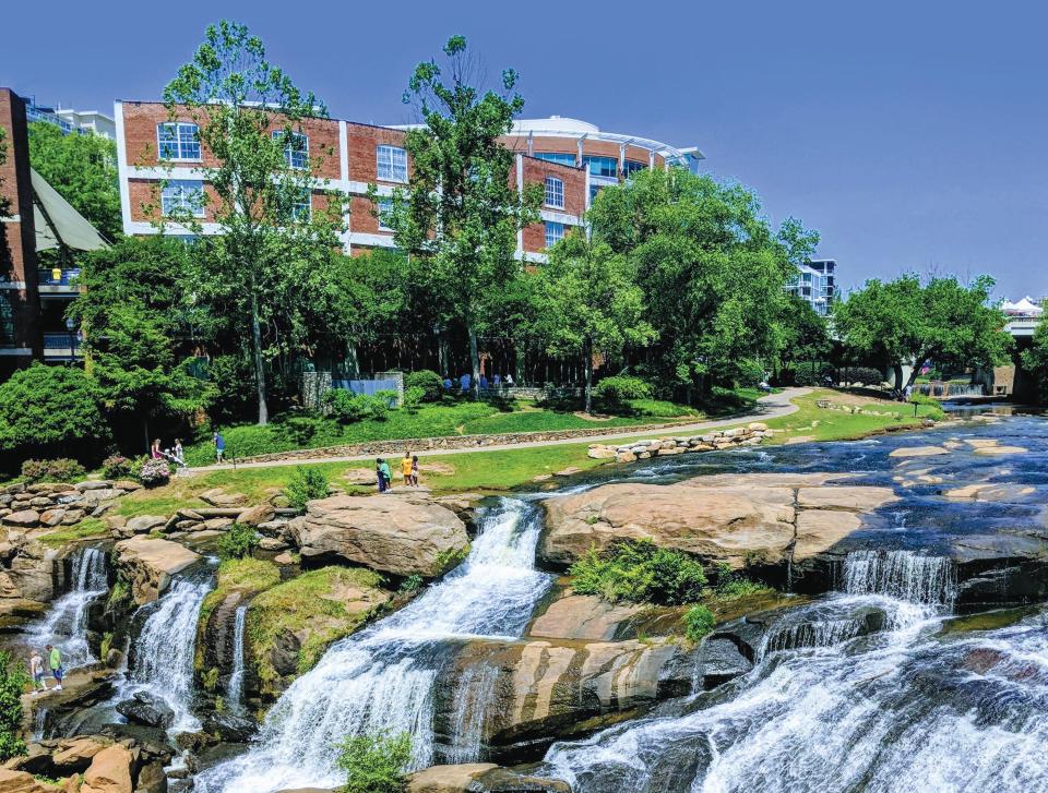 Falls Park in downtown Greenville, South Carolina