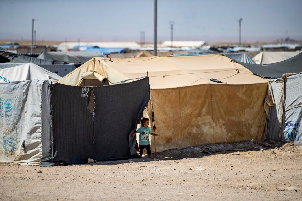 Un enfant dans le camp de réfugiés d'Al-Hol, en Syrie, le 25 août 2020. - Delil SOULEIMAN / AFP