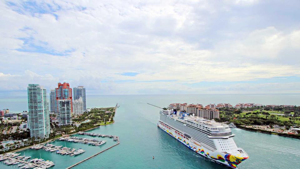Norwegian Encore cruise ship in Miami, Florida