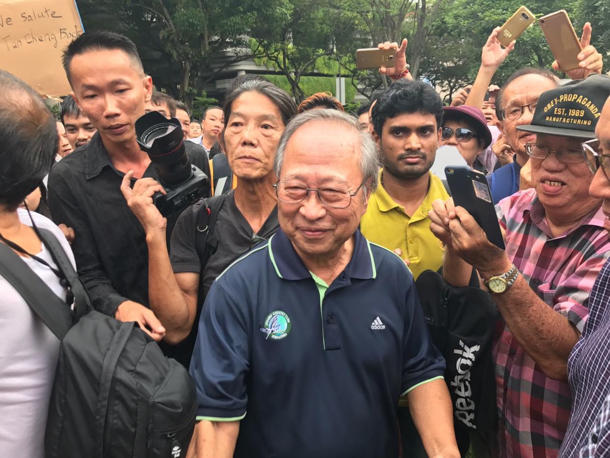 File photo of Tan Cheng Bock. PHOTO: Nigel Chin/Yahoo News Singapore