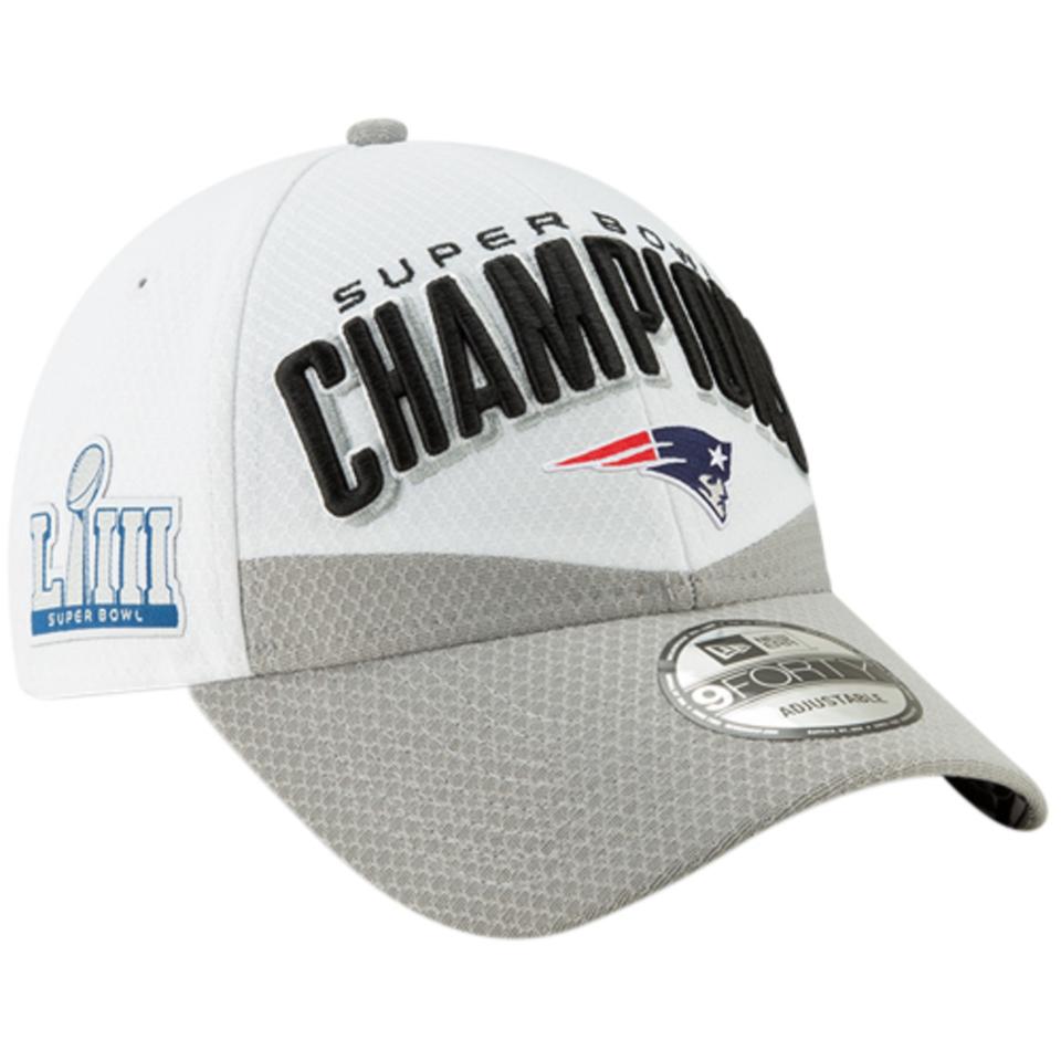 New Era Super Bowl LIII Champions Trophy Collection Locker Room 9FORTY Adjustable Hat. (Photo: NFL Shop)