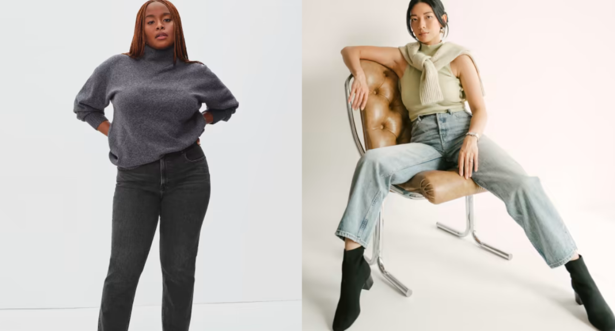 Don't miss out on this rare sale on Everlane jeans. Images via Everlane.