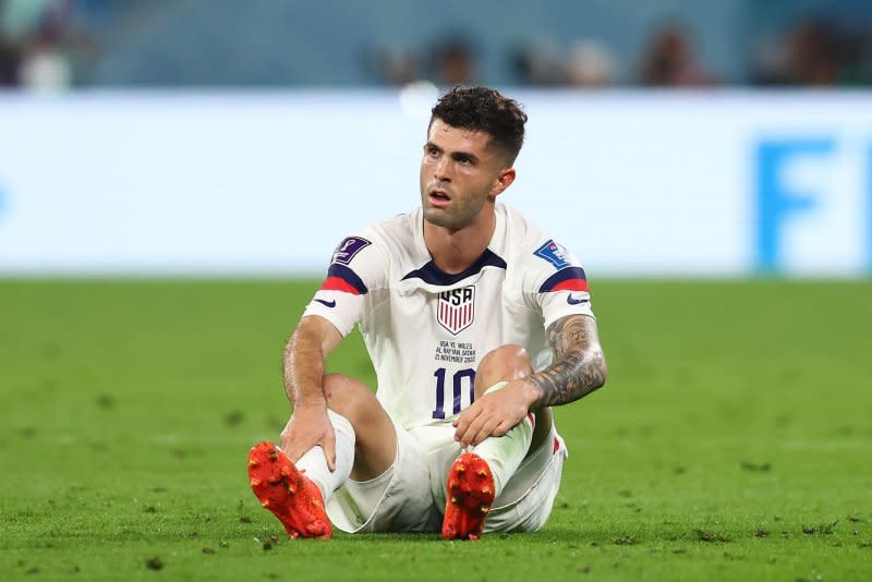 Forward Christian Pulisic led the United States Men's National Team with six goals in 2023. File Photo by Chris Brunskill/UPI