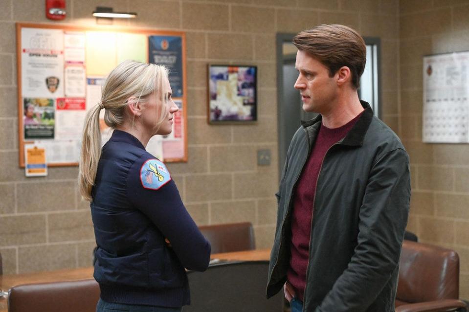 Matthew Casey (Jesse Spencer) is returning to "Chicago Fire," but no one told his ex Sylvie Brett (Kara Killmer).