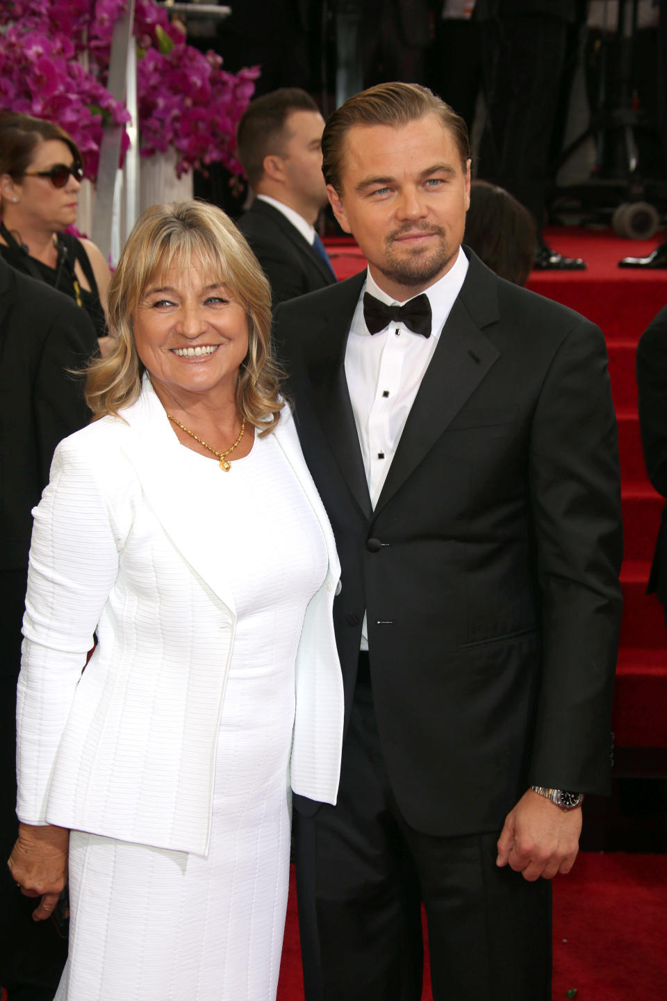 Leonardo DiCaprio et sa mère Irmelin Indenbirken aux Golden Globes 2014