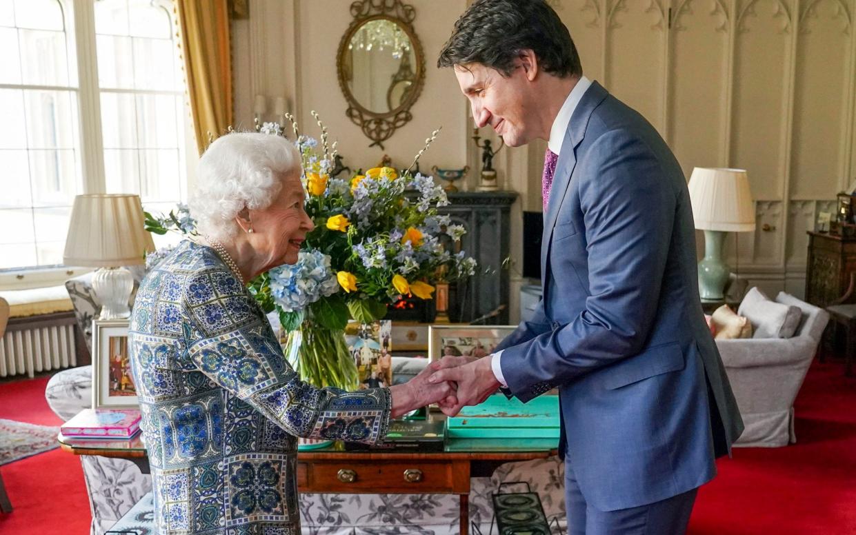 The Queen welcomes Canadian Prime Minister Justin Trudeau to Windsor Castle - Steve Parsons/PA Wire