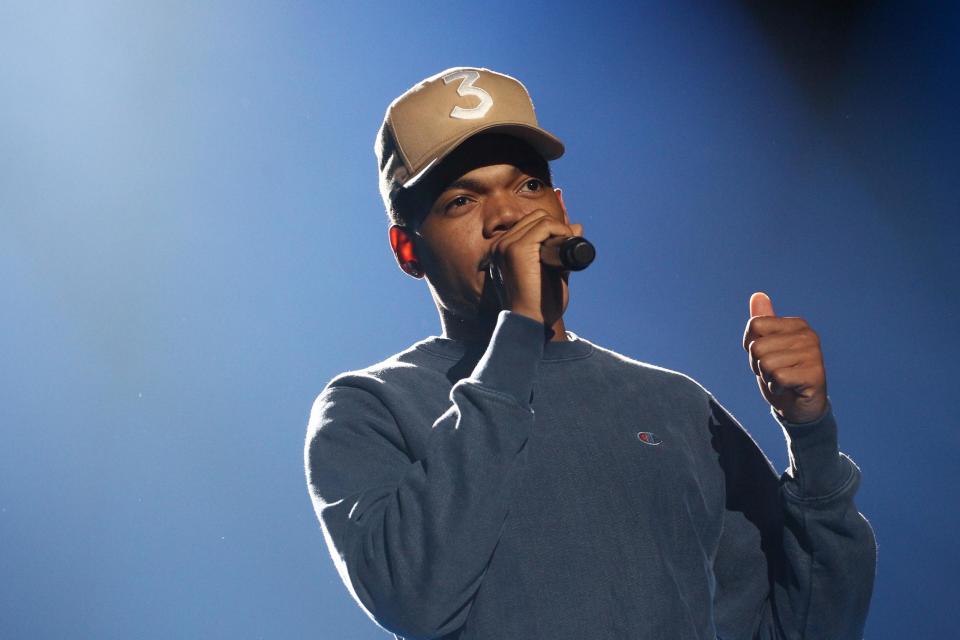 Chance the Rapper joins Ed Sheeran and PnB Rock on new track Cross Me. (Getty)