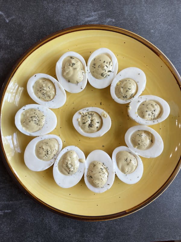 Million Dollar Deviled Eggs Plated<p>Courtesy of Choya Johnson</p>