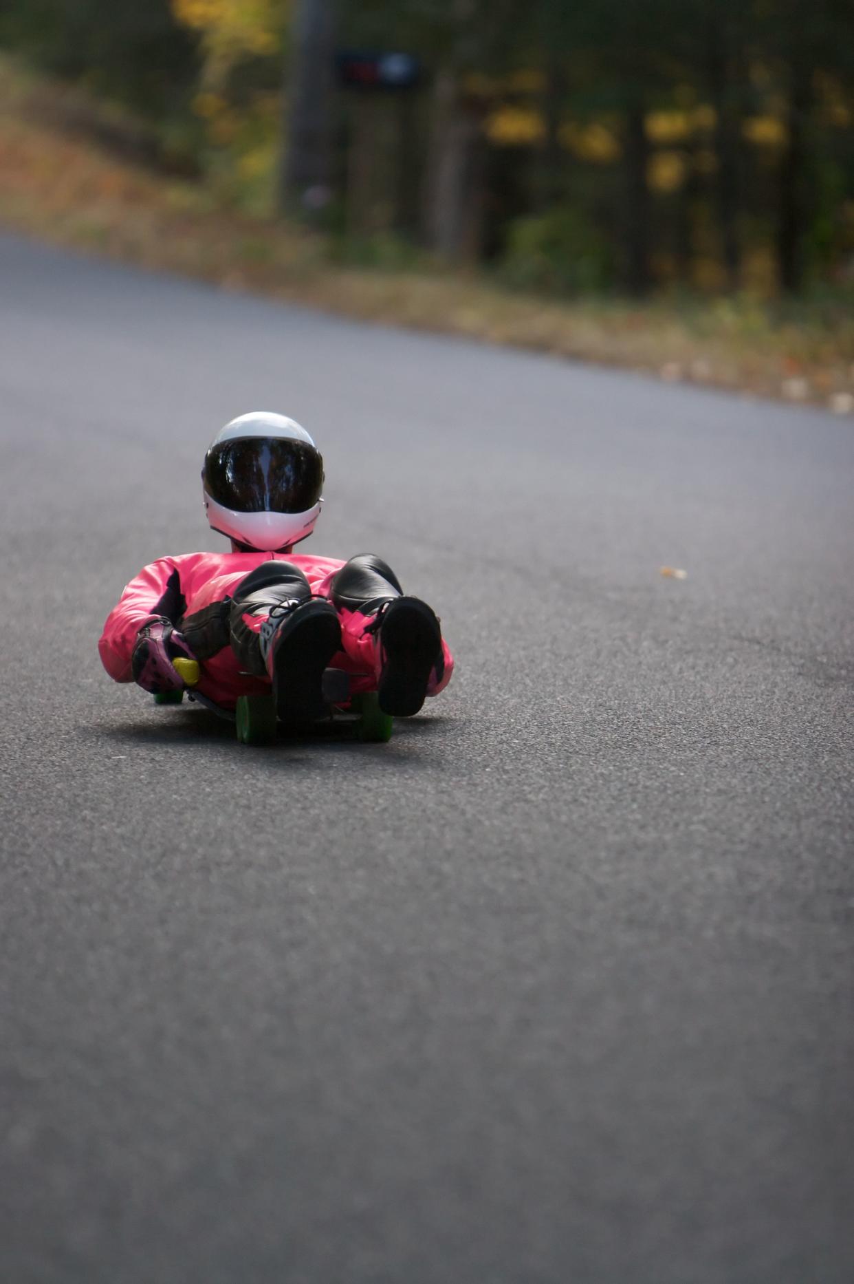 Streetluge racer.