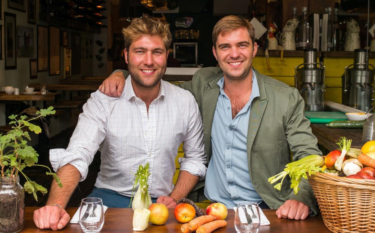 Brothers Oliver and Richard Gladwin at their Rabbit restaurant on the King's Road in London