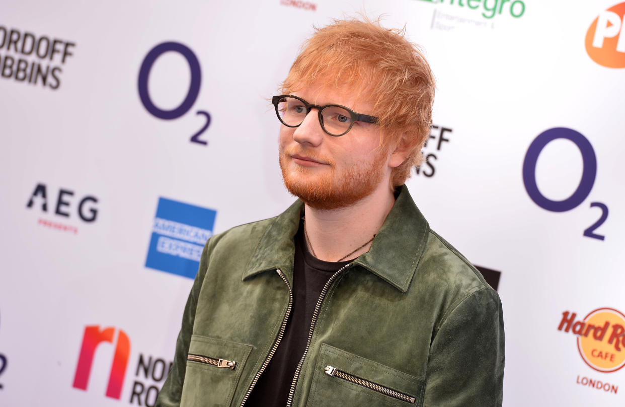 Ed Sheeran said he gained weight when he wasn't touring. (Getty)