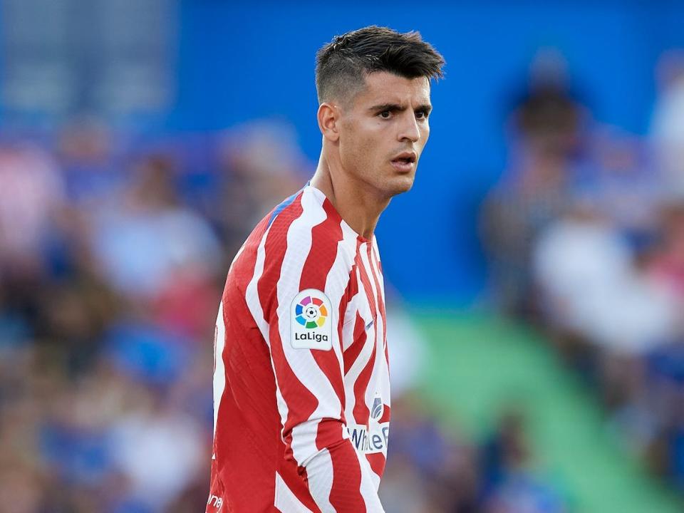 Alvaro Morata centre-forward of Atletico de Madrid and Spain during the La Liga Santander match between Getafe CF and Atletico de Madrid at Coliseum Alfonso Perez.