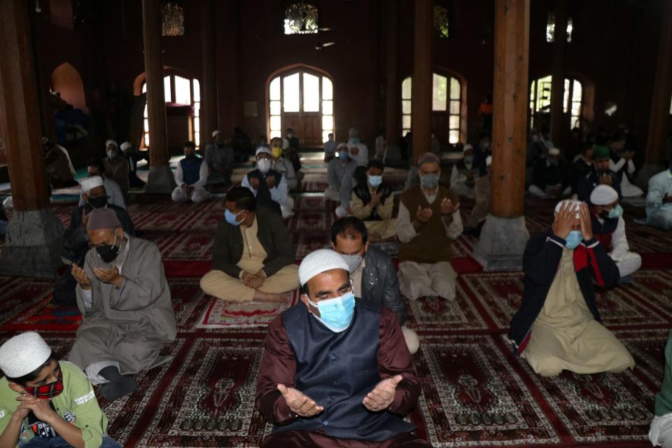 Eid celebrations in Jammu and Kashmir, were a low-key affair in view of the pandemic. Police, at many places, asked the mosque management committees not to use loudspeakers and to conclude the prayers quickly.