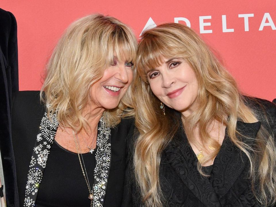 Christine McVie (left) and Stevie Nicks in 2018 (Getty Images)