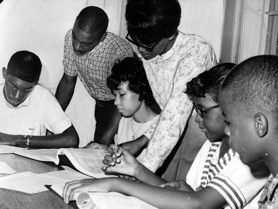 Black voters registering