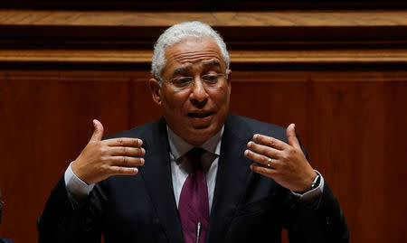 Portugal's Prime Minister Antonio Costa speaks during a biweekly debate at the parliament in Lisbon, Portugal, March 22, 2017. REUTERS/Rafael Marchante