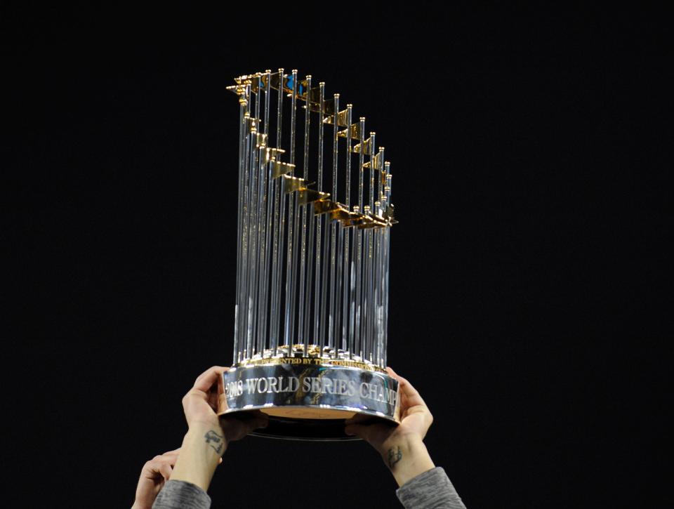 The Commissioner's Trophy, awarded to the World Series champion.