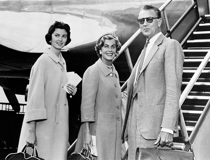 Maria Cooper con sus padres, el mítico Gary Cooper y Veronica Cooper