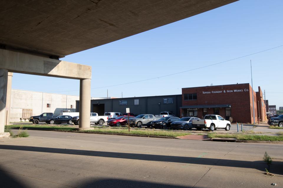 The Kansas Department of Transportation paid $3,975,702.39 to TFI LLC, a foundry and iron business, for the property shown here at 129 S.E. Quincy.