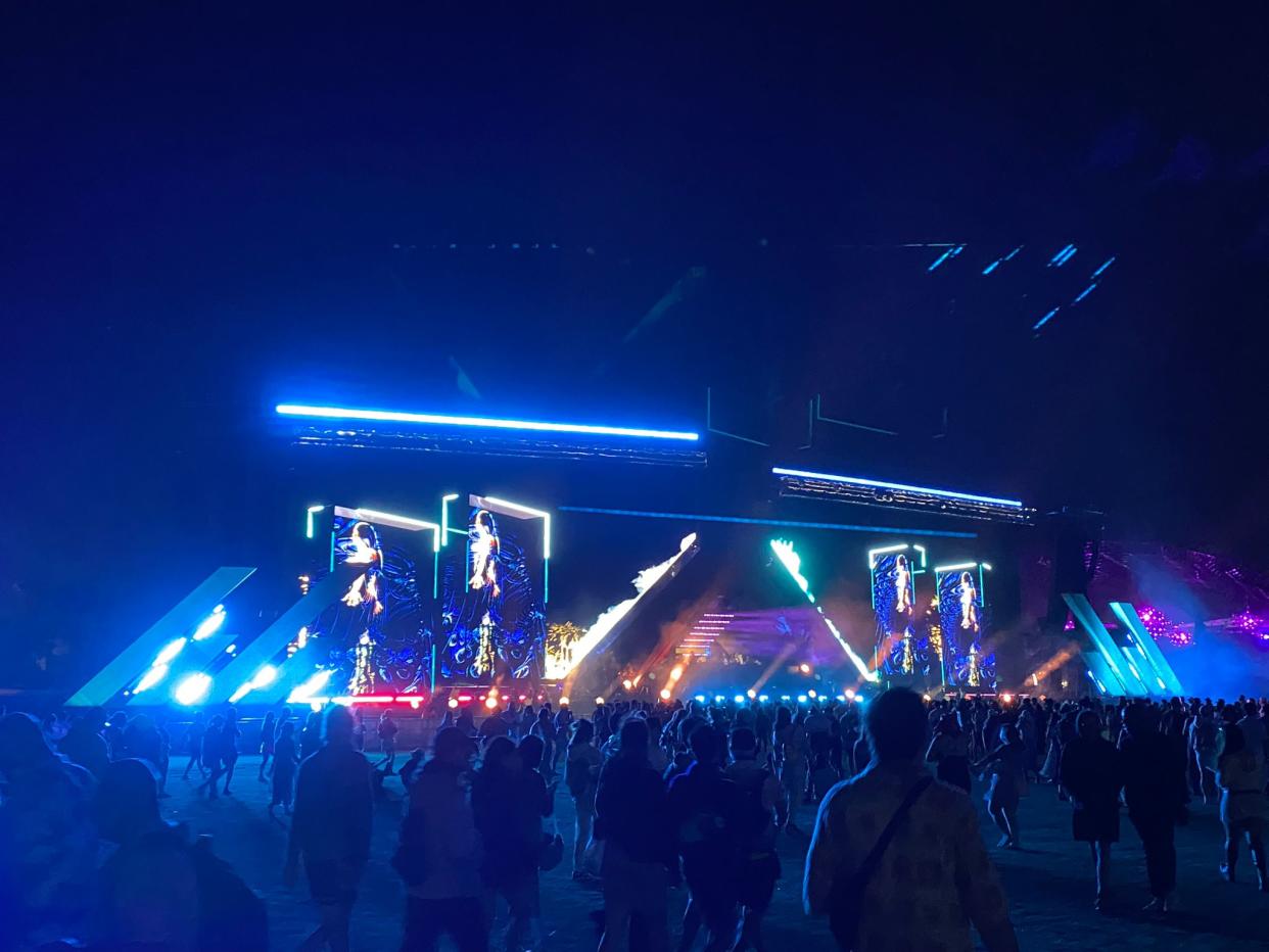 Honey Dijon x Green Velvet at the Quasar stage at Coachella 2024 (Matthew Cooper/The Independent)