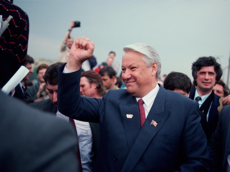 Boris Yeltsin, the first president of the Russian Federation.