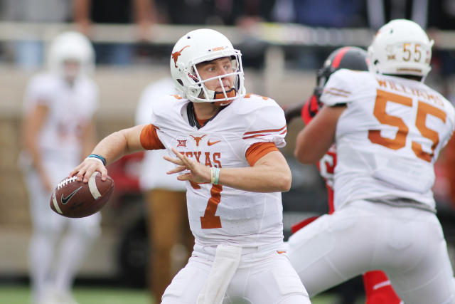 Texas' football helmets through the years