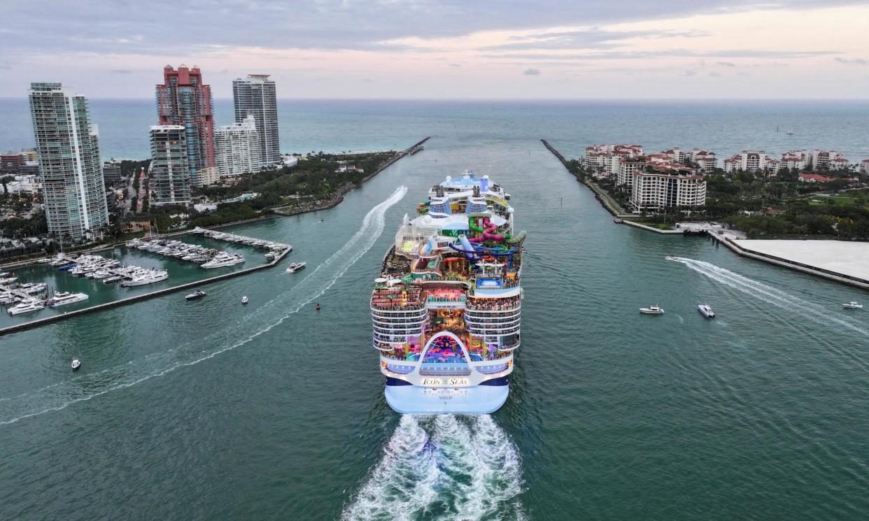 <span>Royal Caribbean's Icon of the Seas.</span><span>Photograph: Maria Alejandra Cardona/Reuters</span>