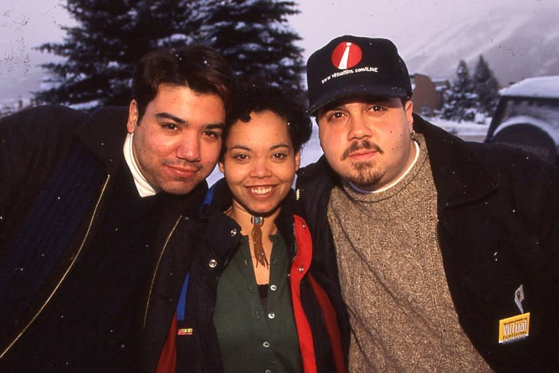 IndieWire founders Eugene Hernandez, Cheri Barner and Mark Rabinowitz at Sundance in 1996 - Credit: Randall Michelson