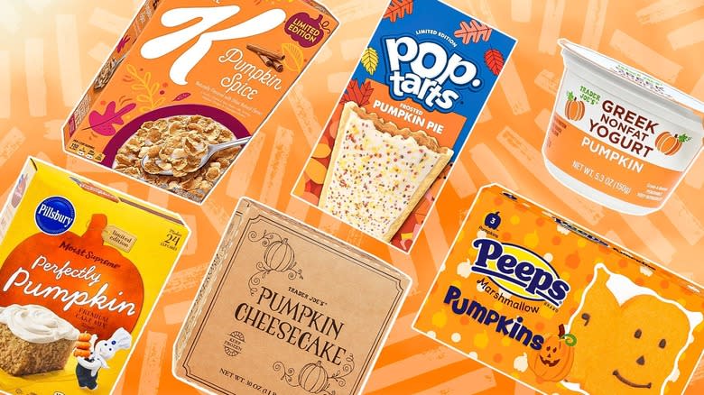 pumpkin spice products composite image