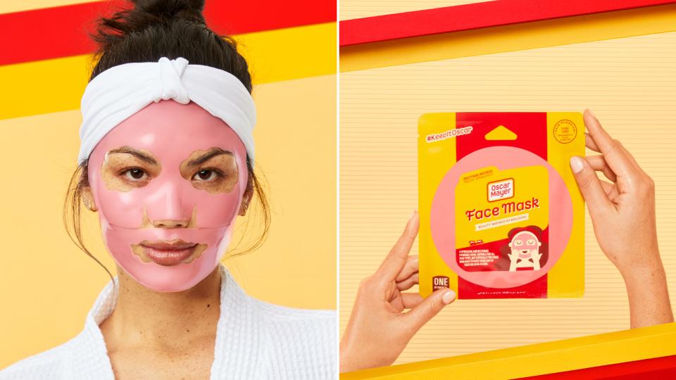 Oscar Mayer bologna-inspired masks will be sold on Amazon while supplies last.