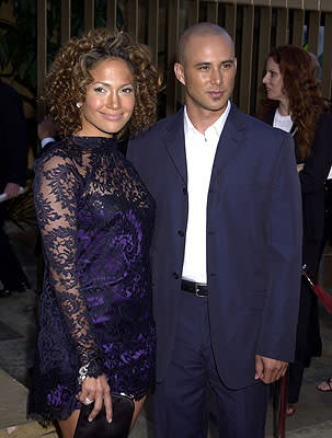 Jennifer Lopez and Cris Judd at the Hollywood premiere of Warner Brothers' Angel Eyes