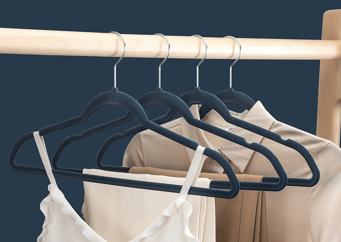 hangers in a closet