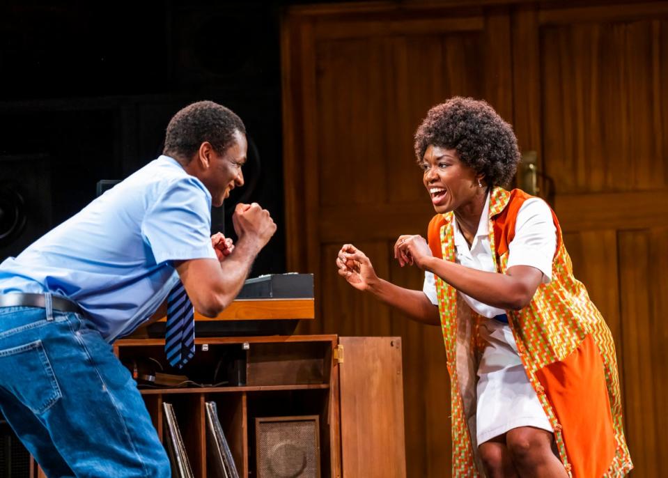 Lee Phillips and Nadia Williams in ‘The Darkest Part of the Night' (Tristram Kenton)