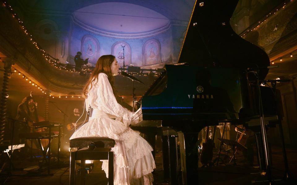 Birdy took to the stage at a spookily empty Wilton's Music Hall in London - Lottie Lander